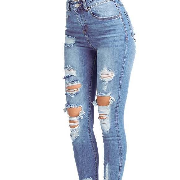 Dixie Doll Denim - Distressed Jeggings- Cameron